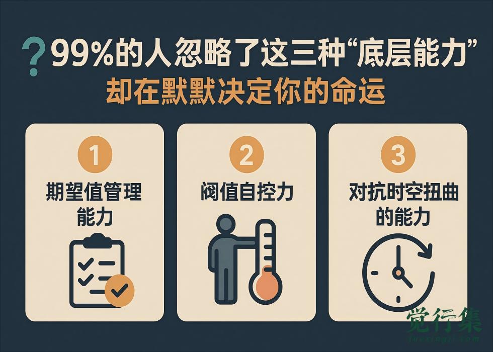 99%的人忽略了这三种“底层能力”，却在默默决定你的命运