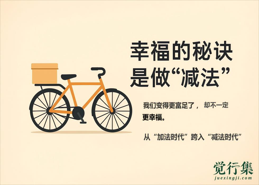 从加法到减法：为什么越富足，我们反而越不幸福？