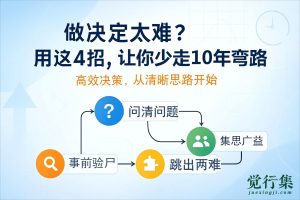 做决定太难？用这4招，让你的人生少走10年弯路！