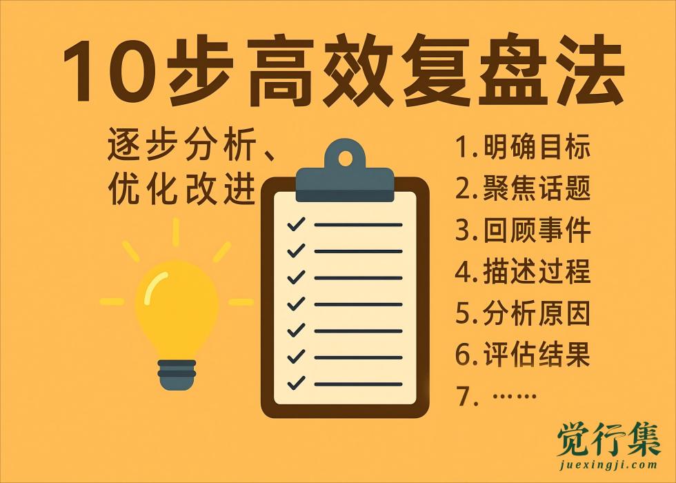 10步高效复盘法：让经验转化为持续成长的系统工具【觉行集juexingji.com】