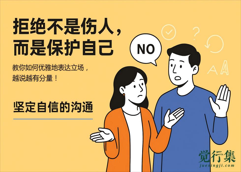 拒绝不是伤人，而是保护自己：教你如何优雅地表达立场，越说越有分量！【觉行集juexingji.com】