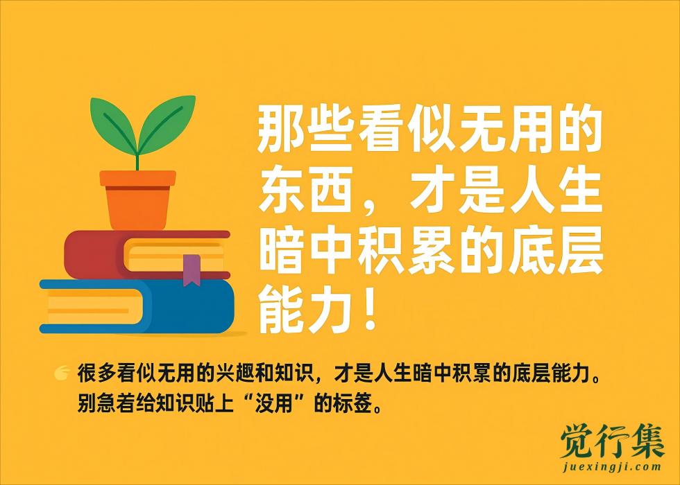 那些看似无用的东西，才是人生暗中积累的底层能力！
