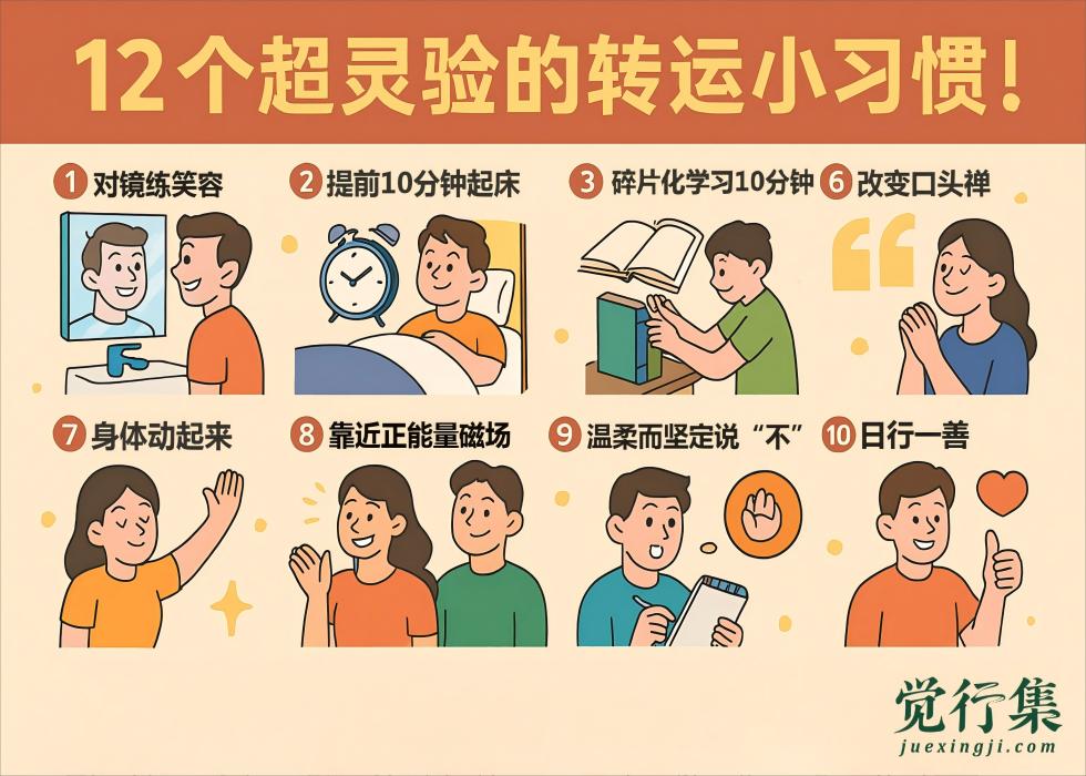 12个超灵验的转运小习惯！照做3天就有变化【觉行集juexingji.com】