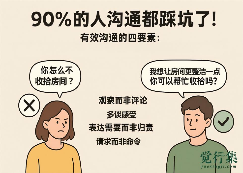 90%的人沟通都踩坑了！4个小技巧，让你和谁都聊得顺畅【觉行集juexingji.com】