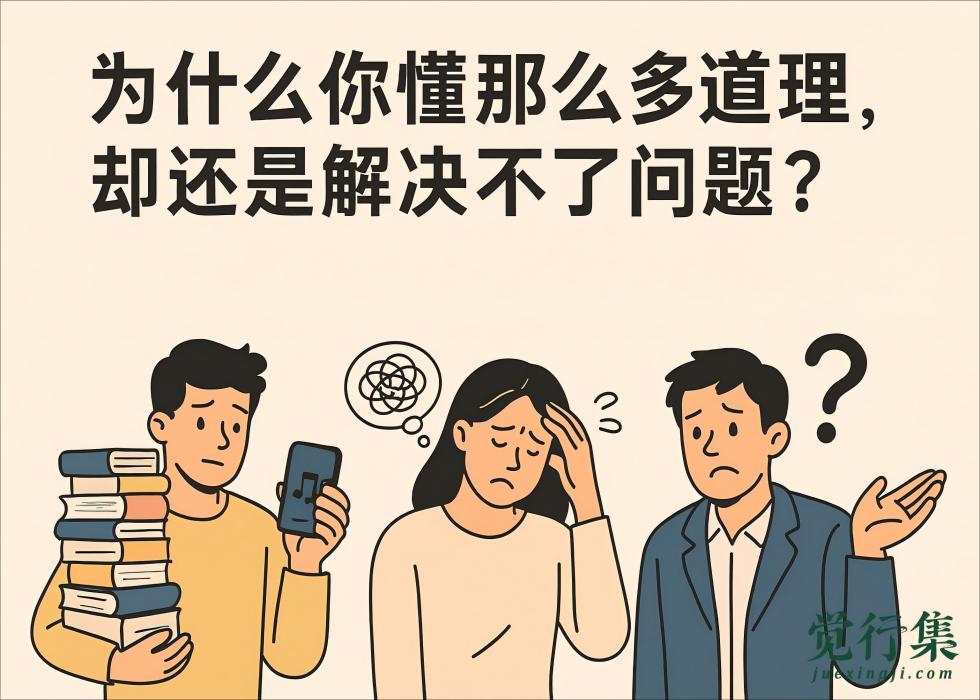 为什么你懂那么多道理，却还是解决不了问题？答案颠覆认知！【觉行集juexingji.com】