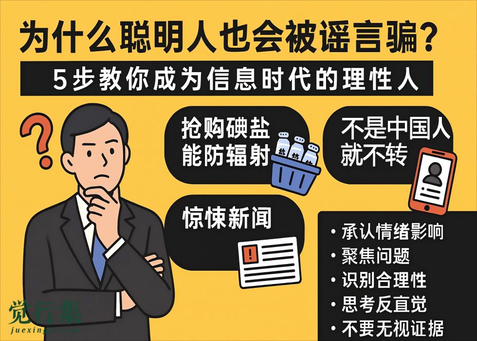 为什么聪明人也会被谣言骗？5步教你成为信息时代的理性人！【觉行集juexingji.com】
