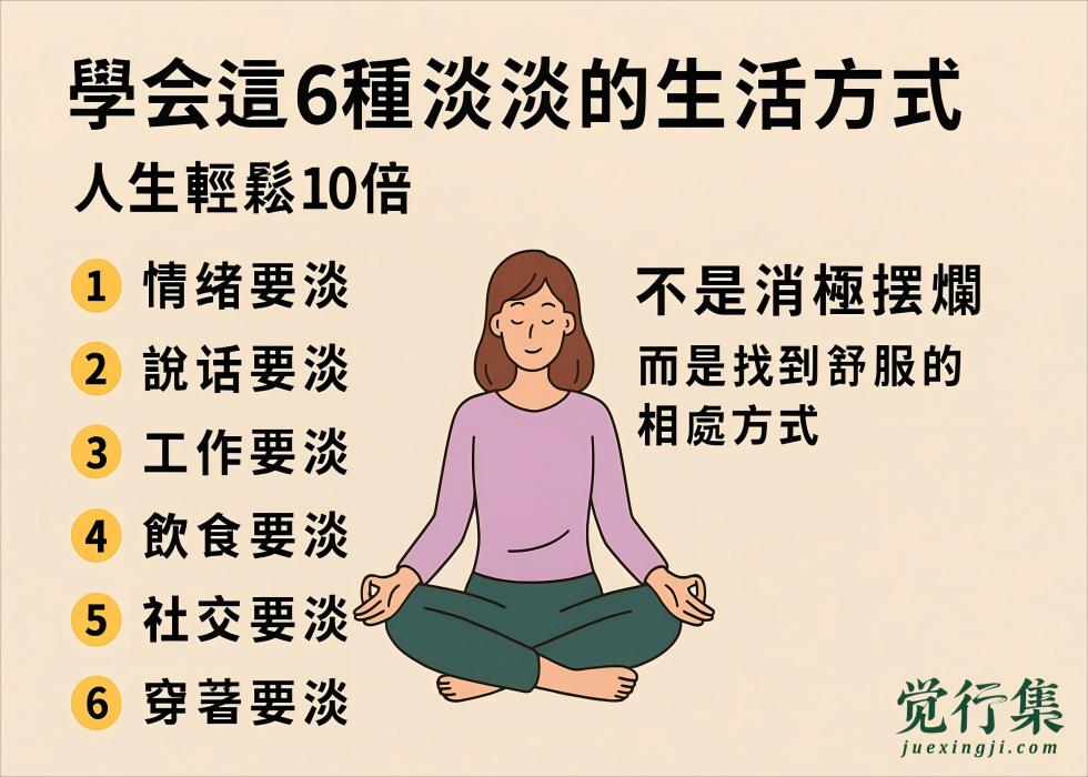学会这6种淡淡的生活方式，人生轻松10倍【觉行集juexingji.com