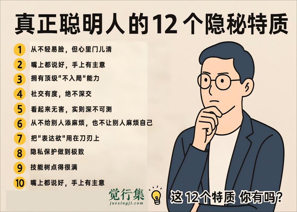 真正聪明人的12个隐秘特质【觉行集juexingji.com】