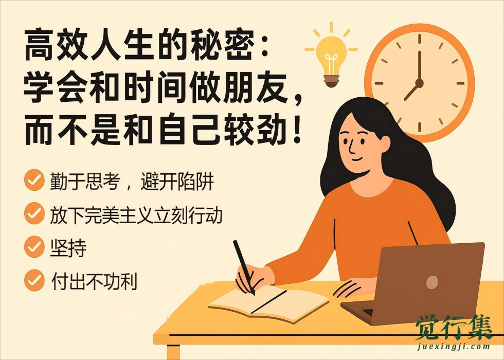 高效人生的秘密：学会和时间做朋友，而不是和自己较劲！【觉行集juexingji.com】