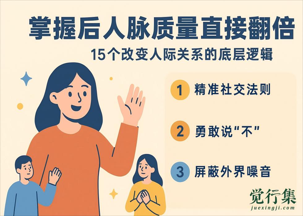 15个人际关系潜规则！掌握后人脉质量直接翻倍【觉行集juexingji.com】