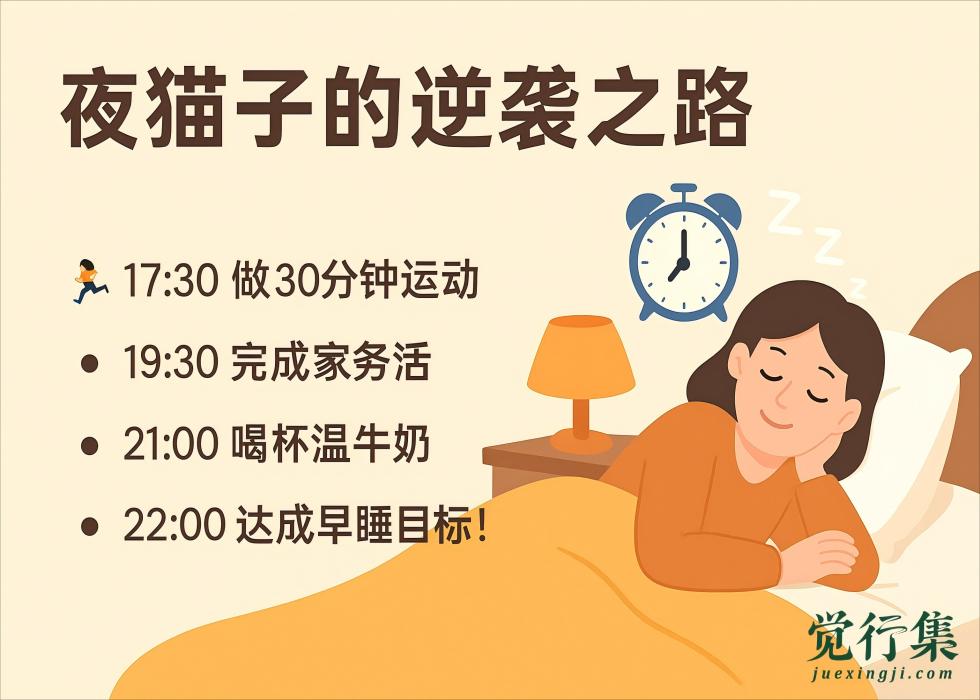 5天早睡挑战：夜猫子的逆袭之路【觉行集juexingji.com】