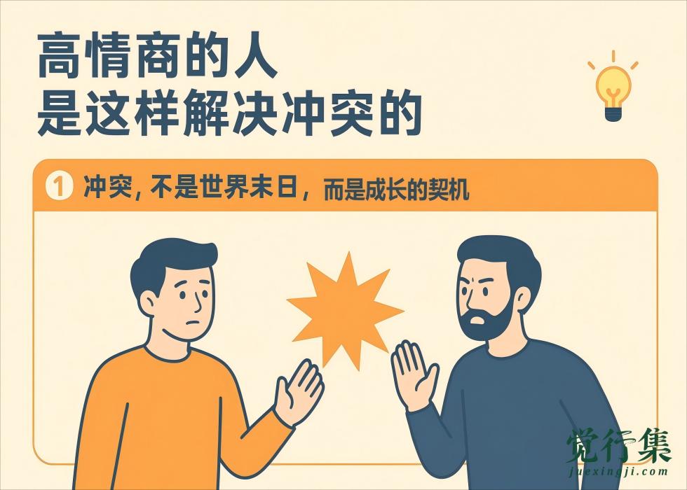 不吵、不忍、不躲：高情商的人是这样解决冲突的【觉行集juexingji.com】