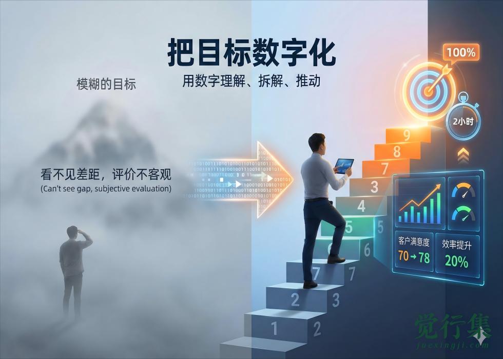 把目标数字化后，我的工作效率像开了加速器——关键3步今天告诉你！【觉行集juexingji.com】