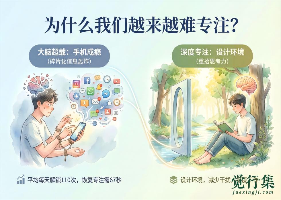 为什么我们越来越难专注？【觉行集juexingji.com】