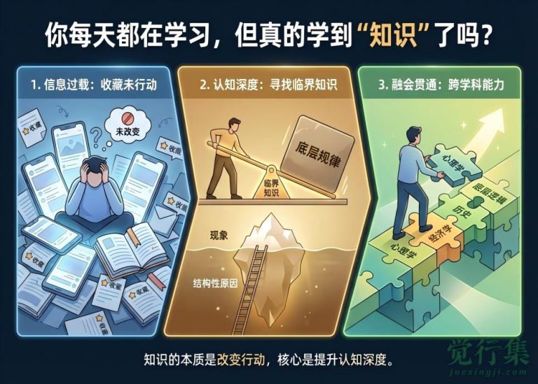 你每天都在学习，但真的学到“知识”了吗？【觉行集juexingji.com】
