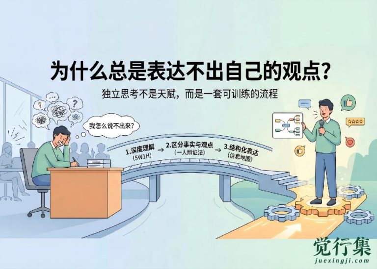 为什么你总是“听懂了”，却说不出自己的观点？【觉行集juexingji.com】