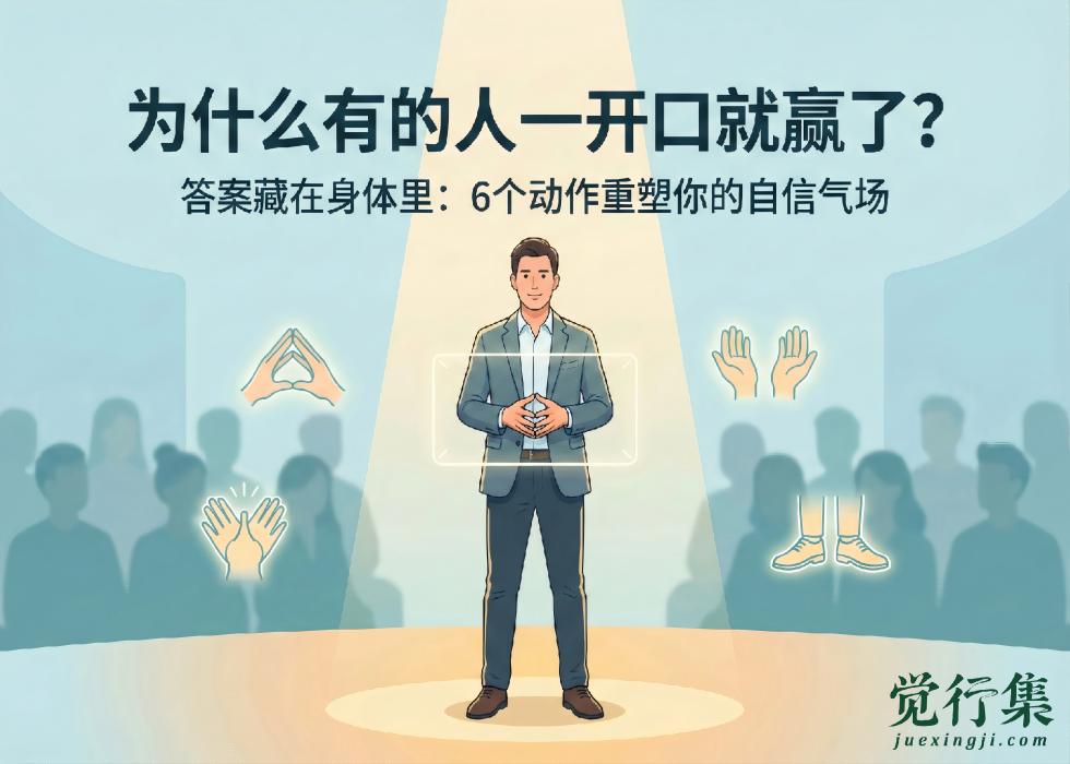 学会这 6 个身体语言，让你在演讲时更有“存在感”【觉行集juexingji.com】