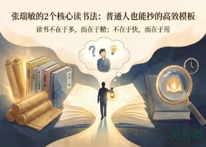 张瑞敏的读书心法：一年读100+本书，普通人也能复制的成长捷径