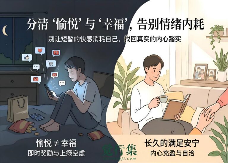 分清“愉悦”与“幸福”，告别情绪内耗【觉行集juexingji.com】